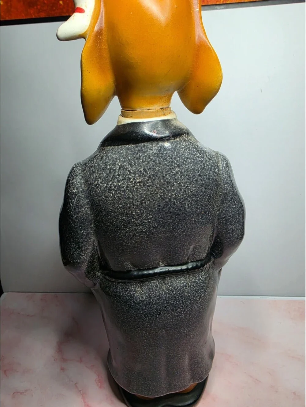 Vtg RARE Shields Fifth Avenue Japan Hangover Basset Hound Dog Decanter Figurine